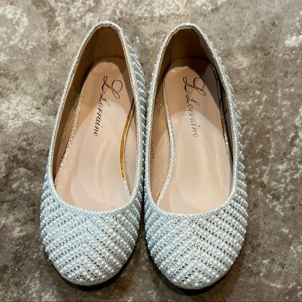 L Lorraine Girl’s Sparkling Flats Sz 13
